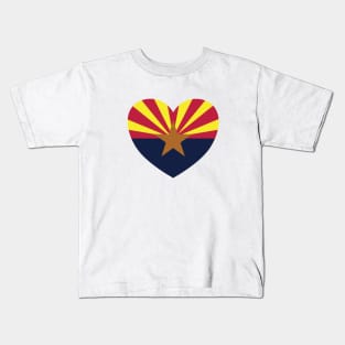 Arizona Flag Heart Kids T-Shirt